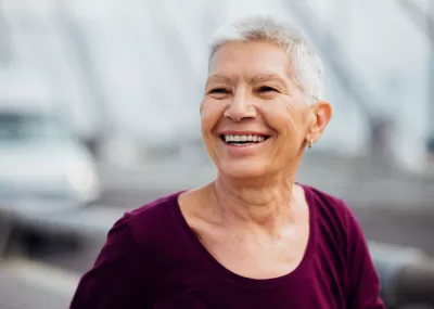 Older woman smiling