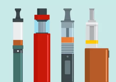 illustration of different types of vapes