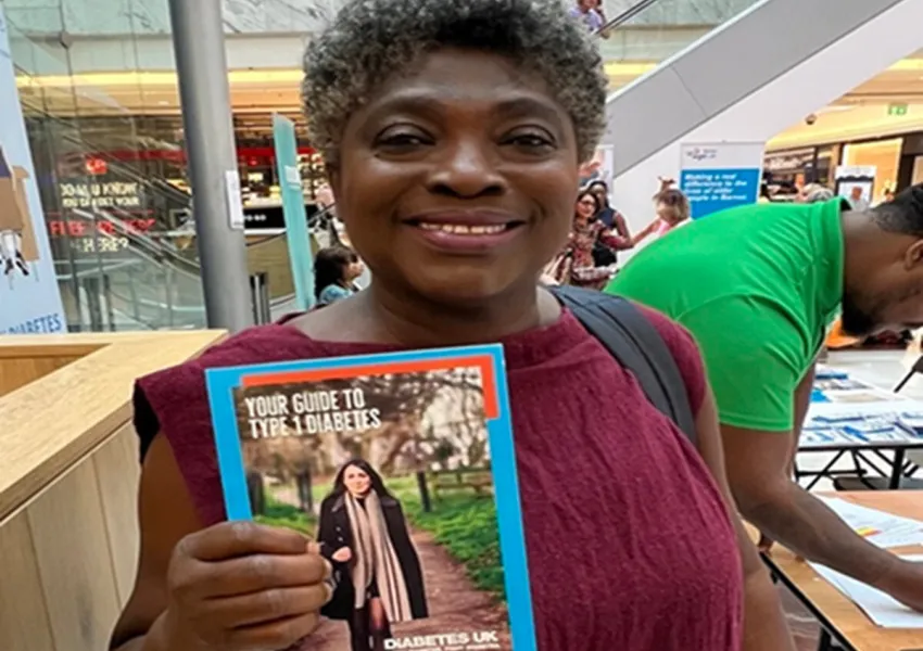 Barnet resident showing diabetes information