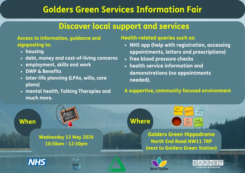 Golders Green wellness event details