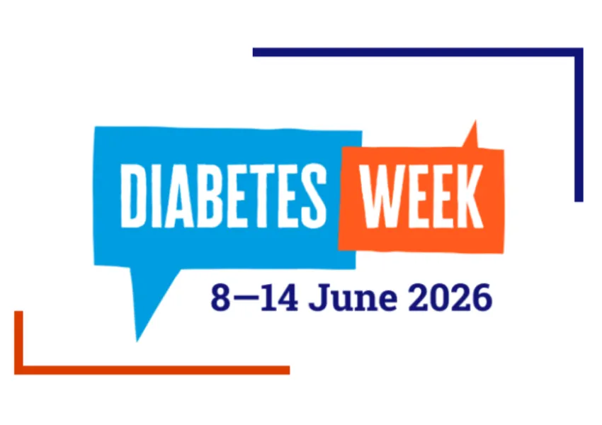 Diabetes Week 2026 logo - dates stated are 8 to 14 June 2026.