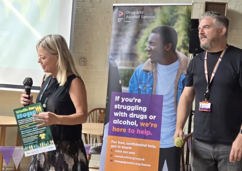 Barnet employee presenting at event