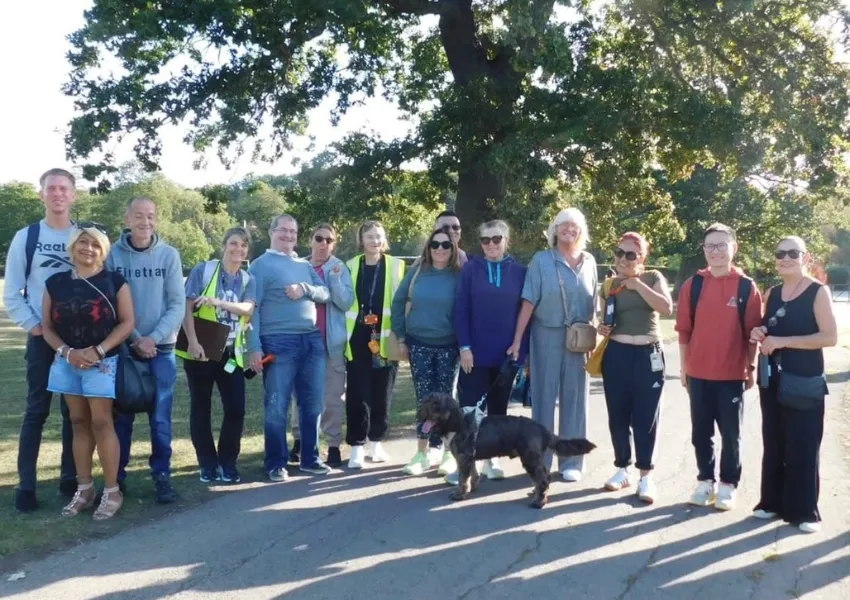 Attendees at the Walk and Talk event