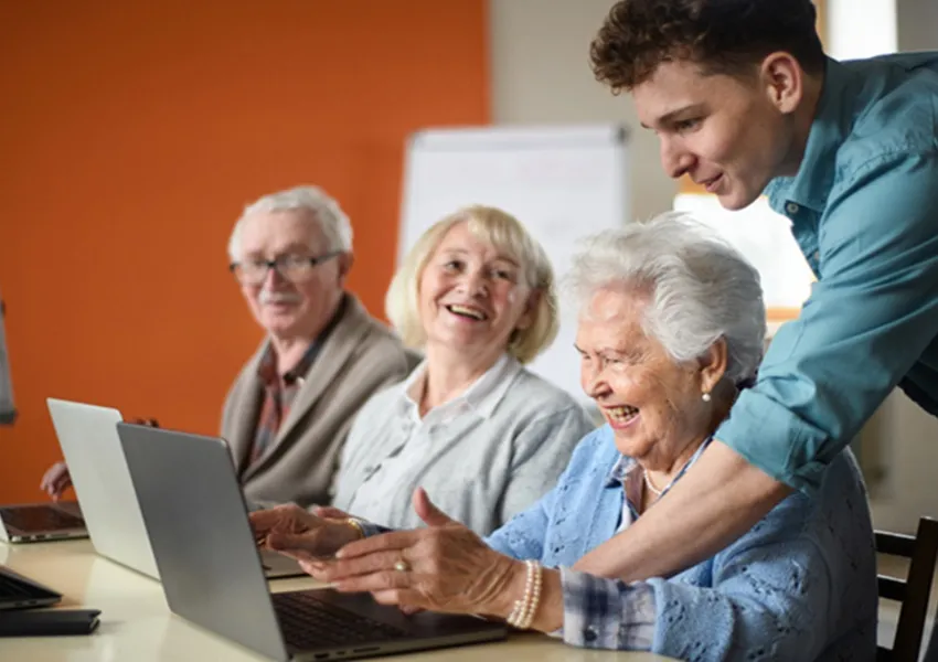 A candid photo from a digital inclusion session