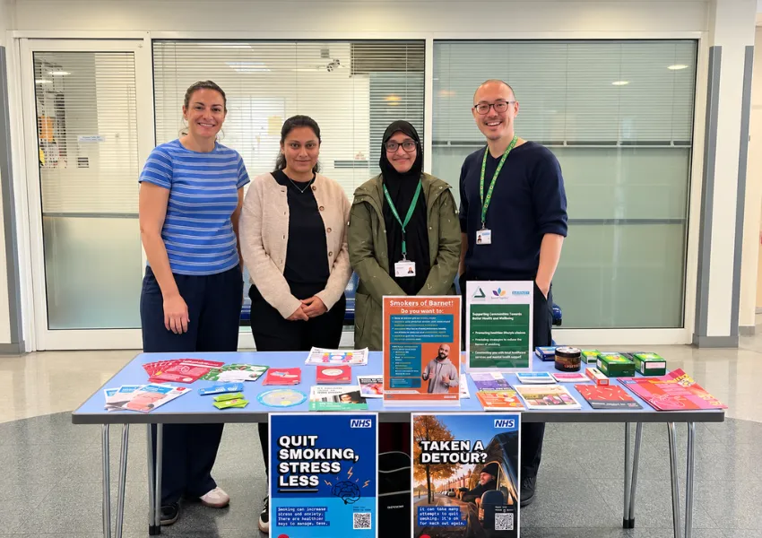 Stop Smoking team at a Stoptober event