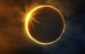 A partial solar eclipse.
