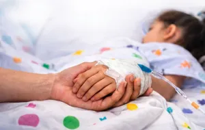 Child hospitalised with measles
