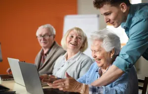 A candid photo from a digital inclusion session