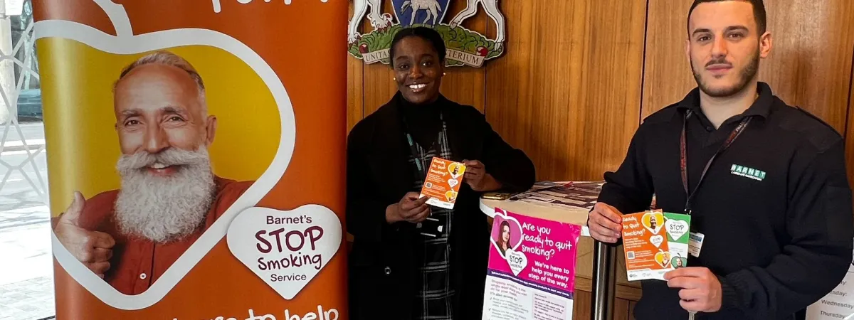 No Smoking Day 2026 event at Barnet Council office in Colindale.