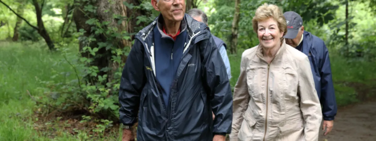 A couple enjoying a walk in Barnet