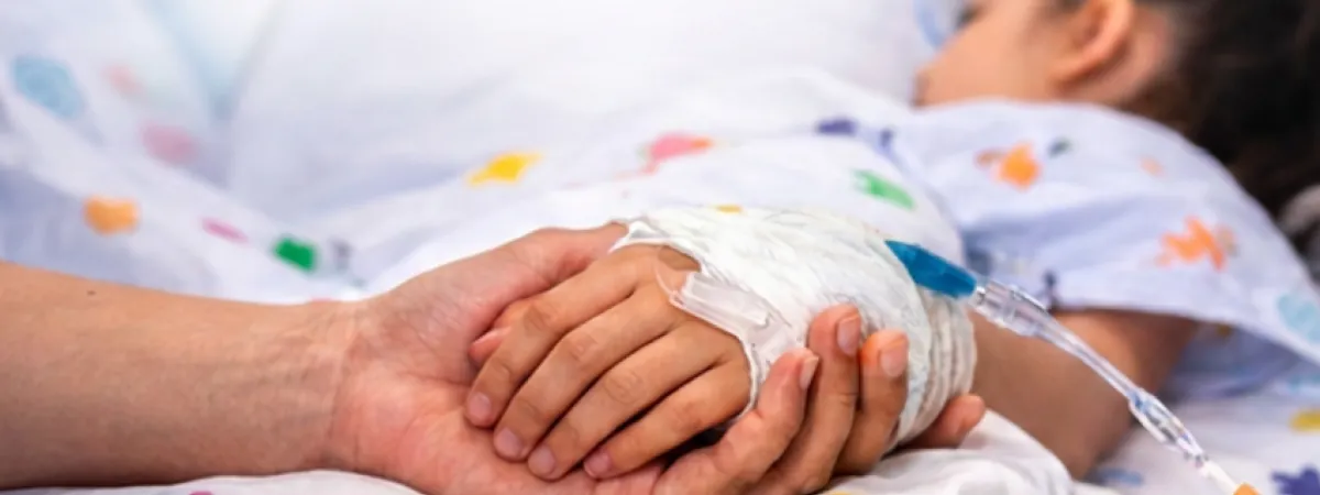 Child hospitalised with measles